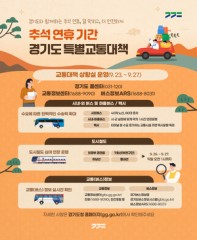경기도, ‘2026년 추석 연휴 특별교통대책기간’ 9월 23일~27일