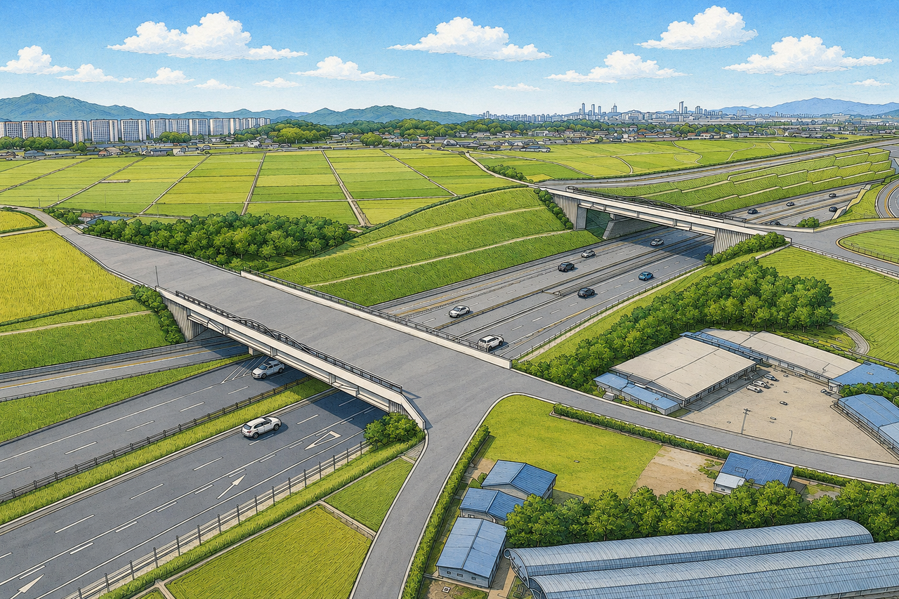 A rendering of Section 2 of the Gyeyang-Ganghwa road project. [Daebo Construction]