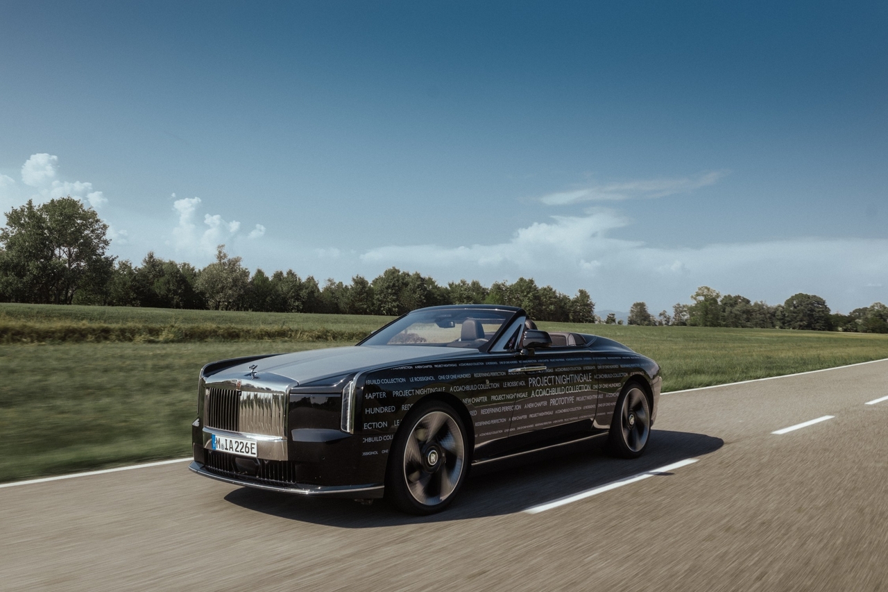 The Rolls-Royce coachbuild collection 'Project Nightingale' on the road. [Rolls-Royce Motor Cars]