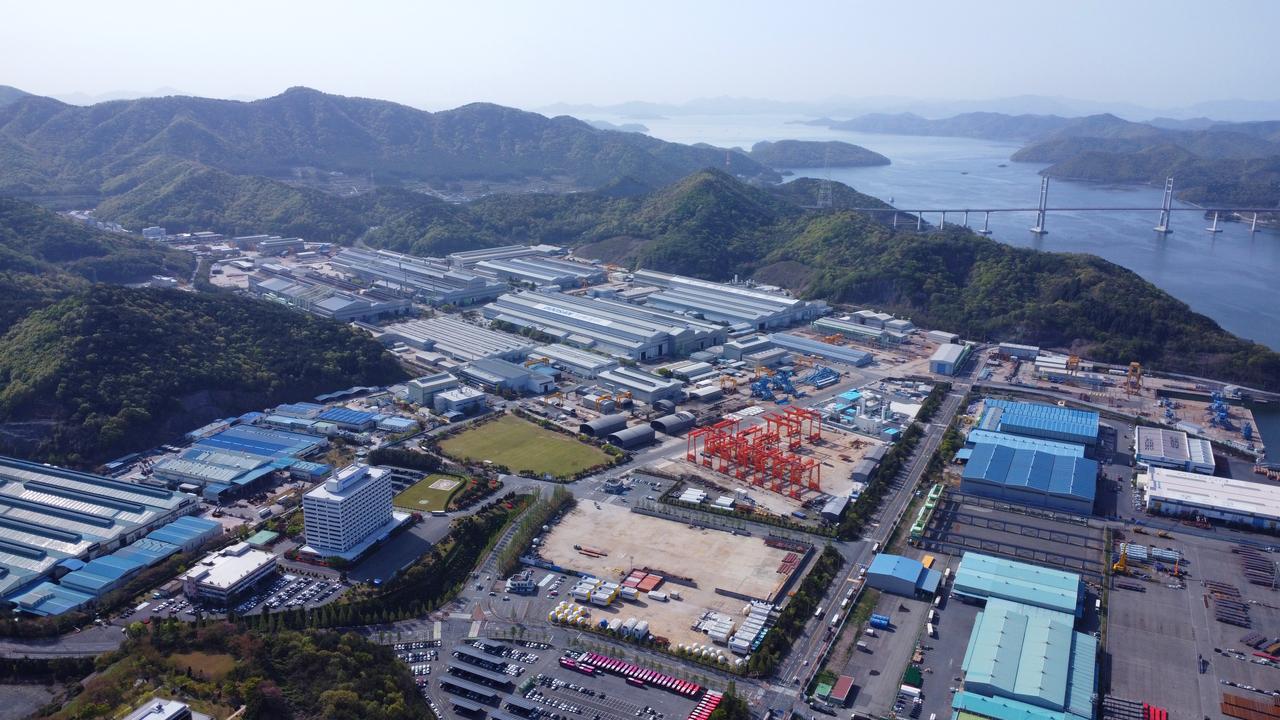 An aerial view of Doosan Enerbility's headquarters in Changwon. [Doosan Enerbility]