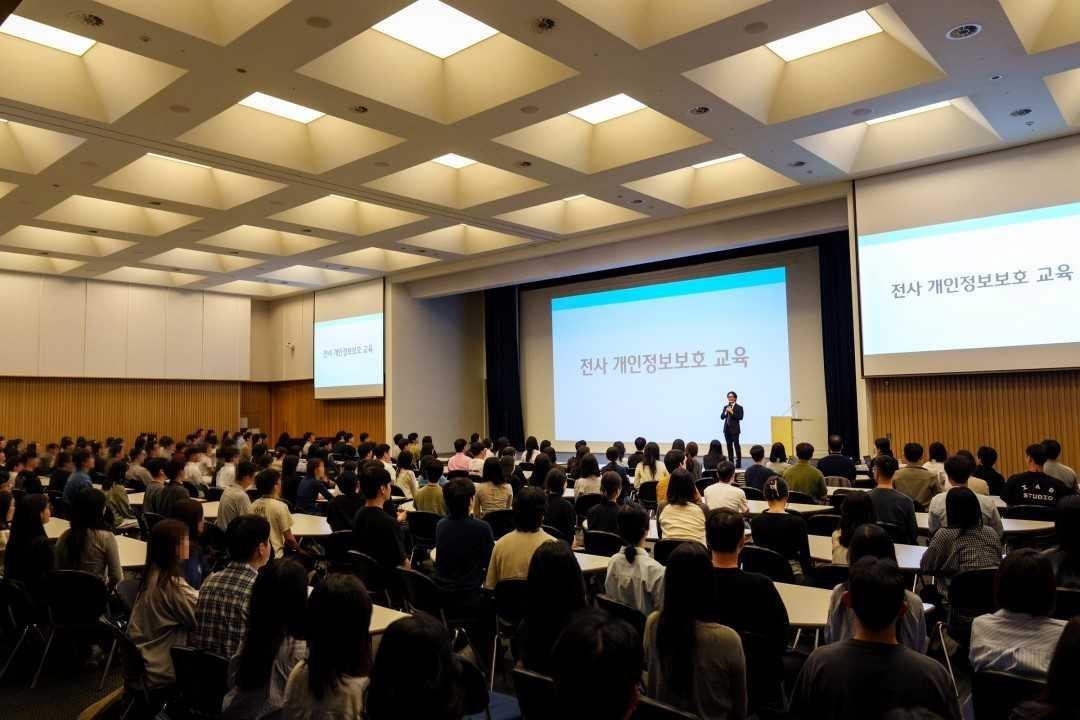 티빙이 전 임직원을 대상으로 진행한 개인정보 보호 교육 현장 이미지 [티빙 제공]