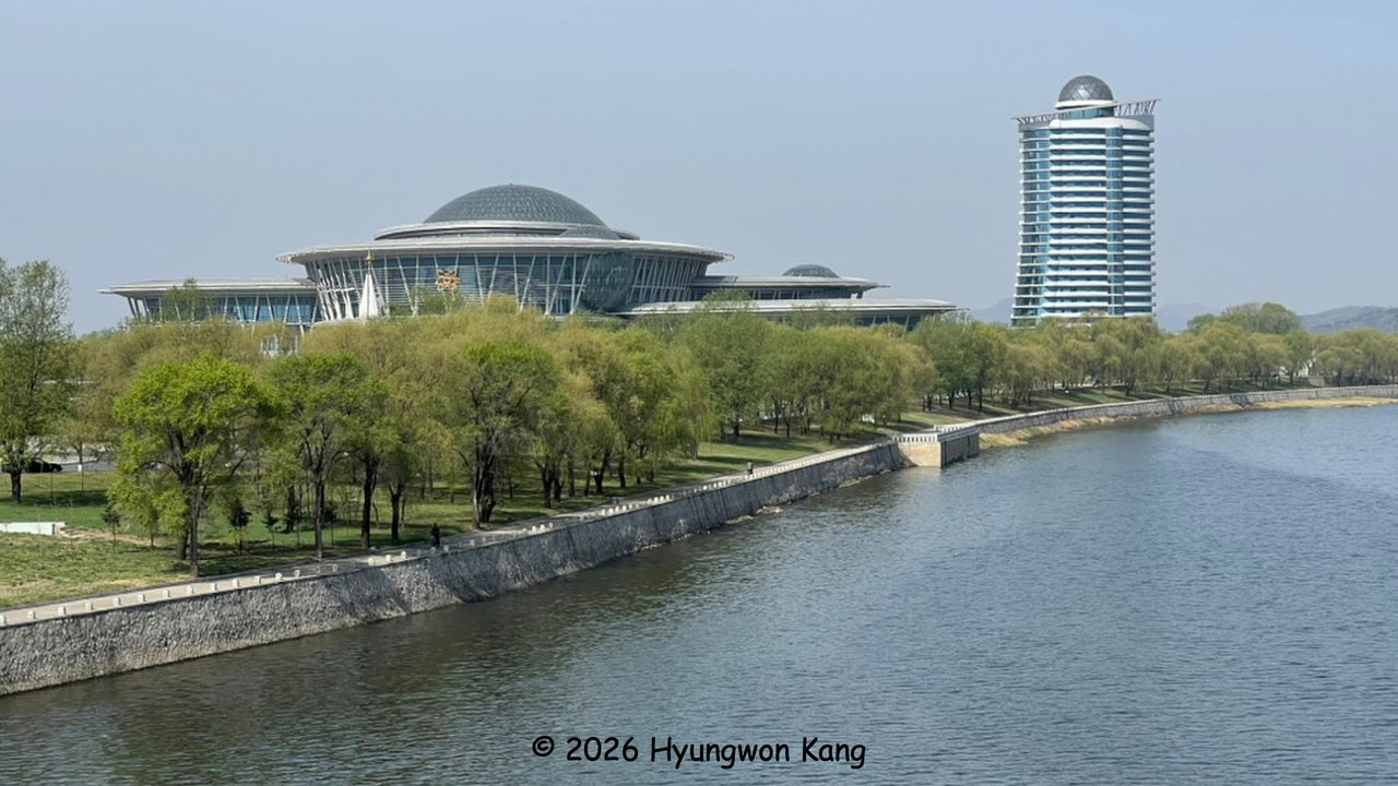 The Sci-Tech Complex along the Taedonggang River in Pyongyang on April 16. (Hyungwon Kang)