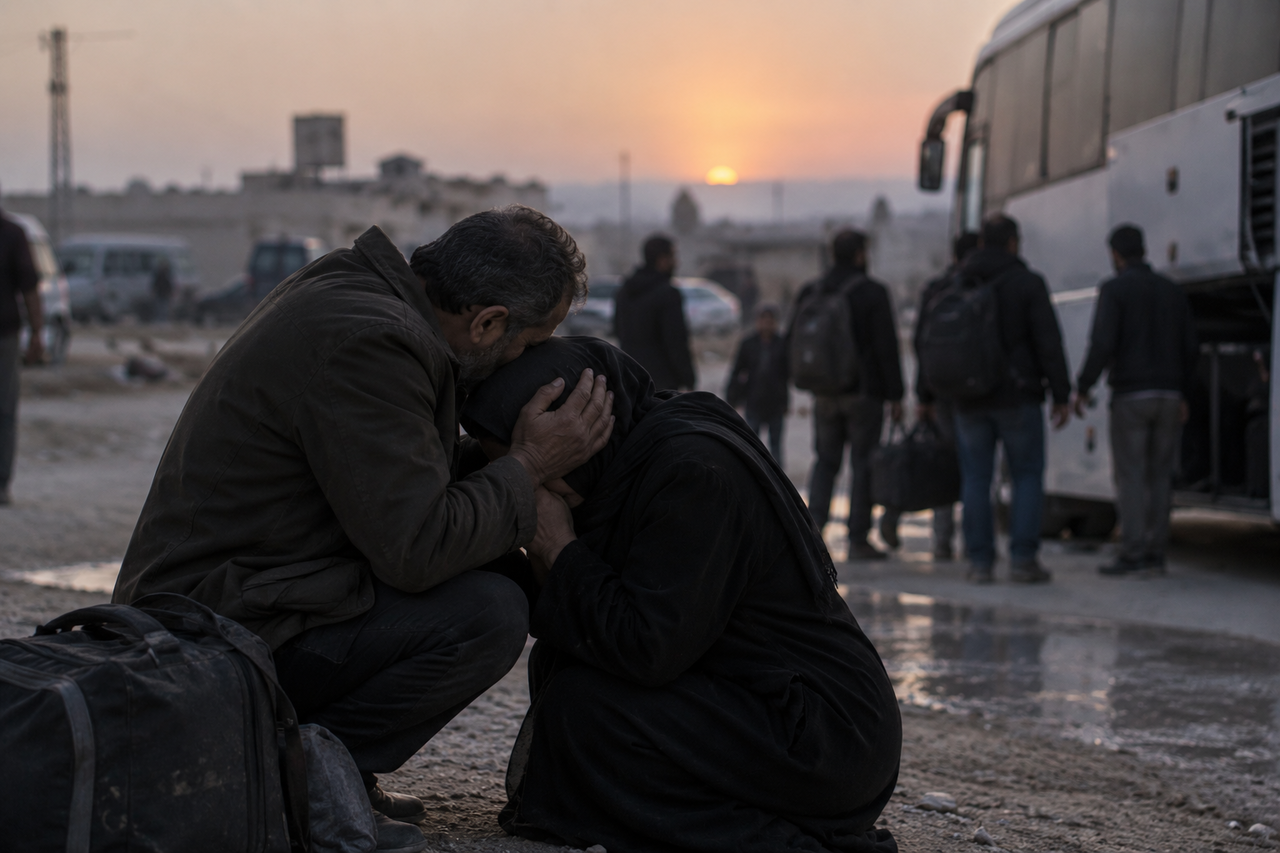 In Syria, repeated droughts and erratic rainfall have destroyed the livelihoods of many farmers, forcing them to cut spending on food and medical care. Some have been driven to sell their land and send family members on a dangerous journey to Europe. [Image generated with ChatGPT]