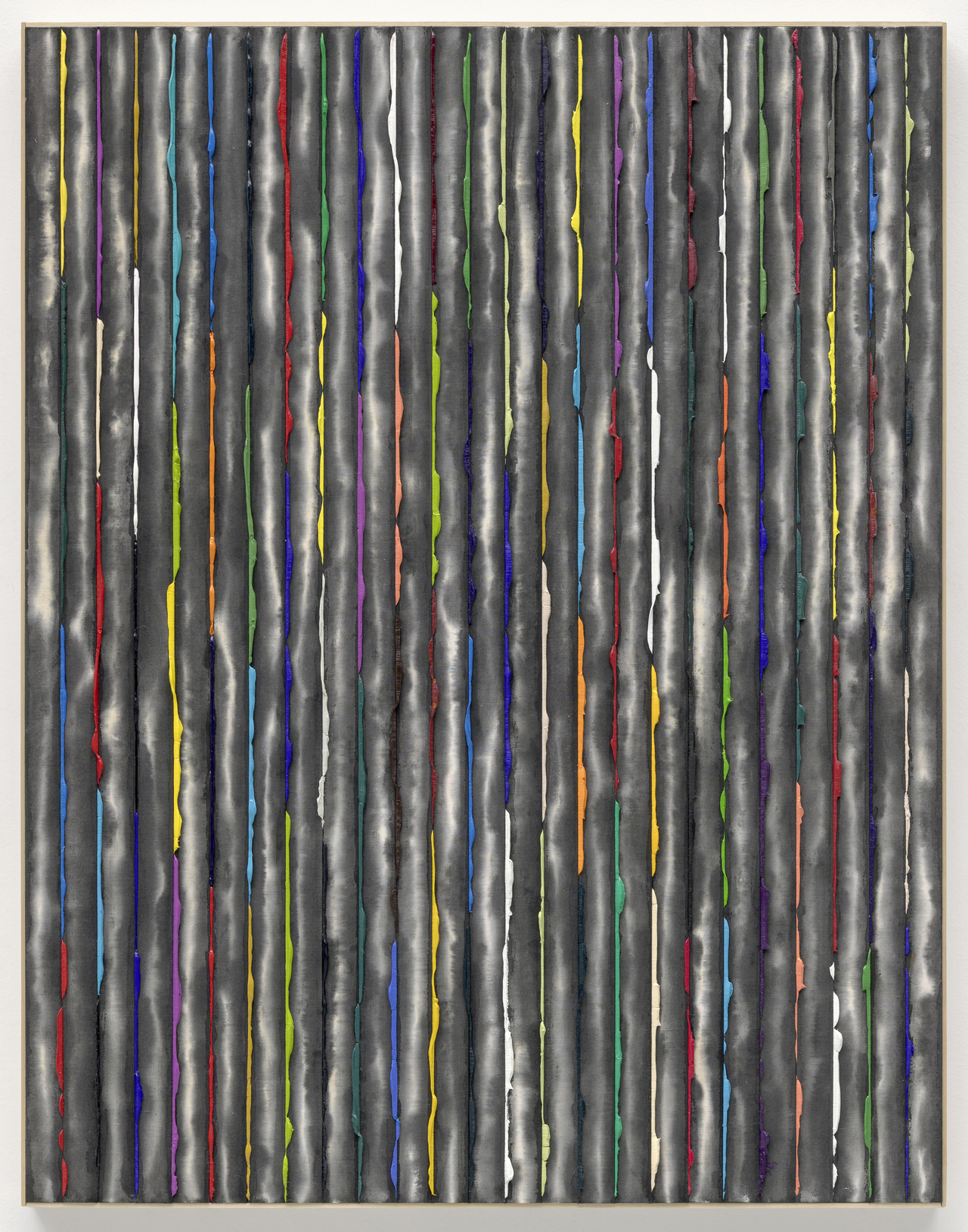 "Post-Conjunction 26-503" (2026), oil, ink and collage on canvas, by Ha Chong-hyun (Kukje Gallery)
