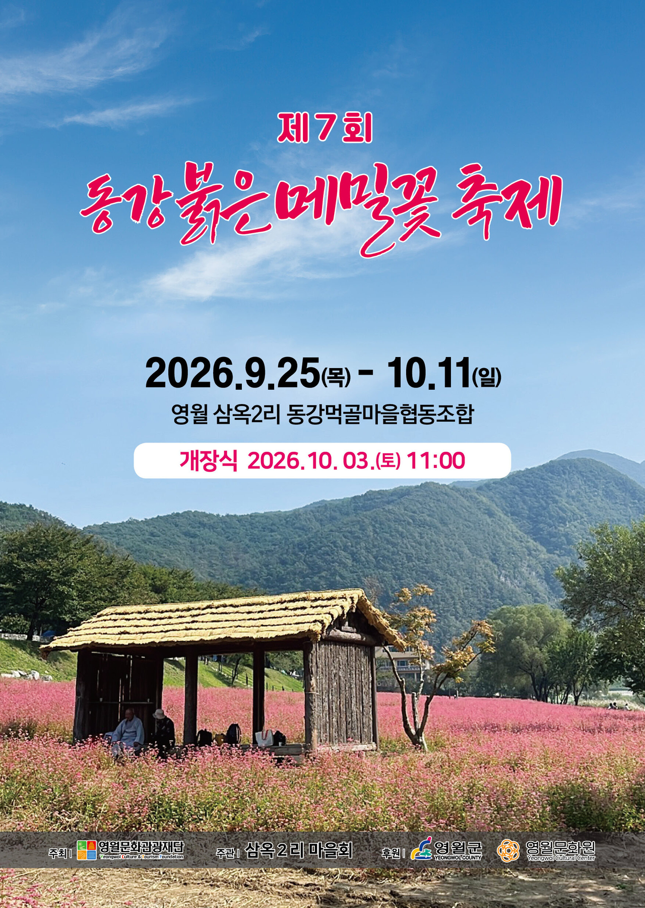 동강붉은메밀꽃 축제 대국민 알림 포스터