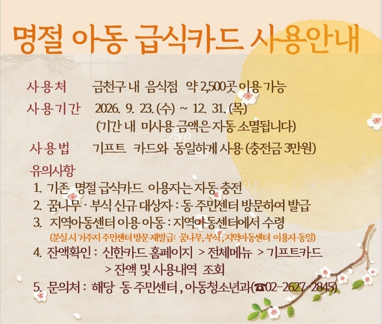 Guide to meal card usage