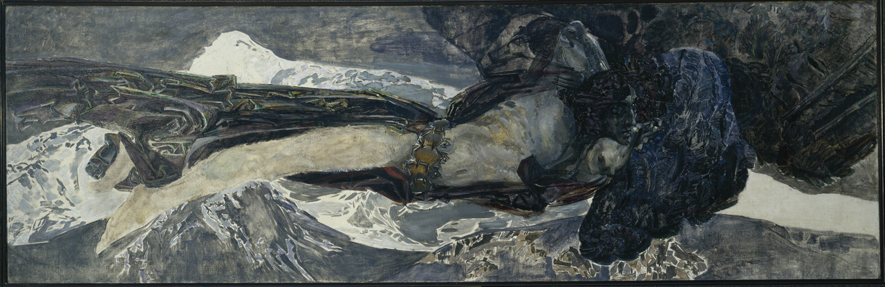 미하일 브루벨, 날아오르는 악마, 1899, 캔버스에 유채, 138.5x430.5cm, 러시아 미술관 [Google Cultural Institute , Public Domain, commons.wikimedia.org]