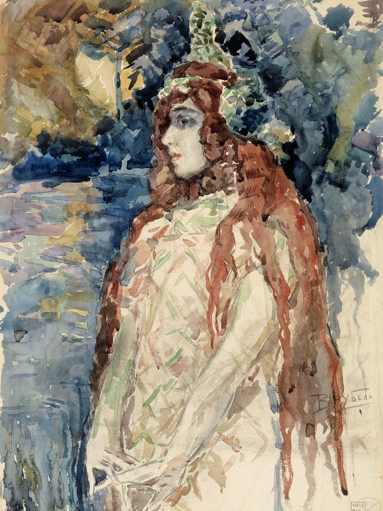 미하일 브루벨, 바다 공주, 62x47cm, 핀란드 국립 미술관[kokoelmat.fng.fi, Public Domain, commons.wikimedia.org]