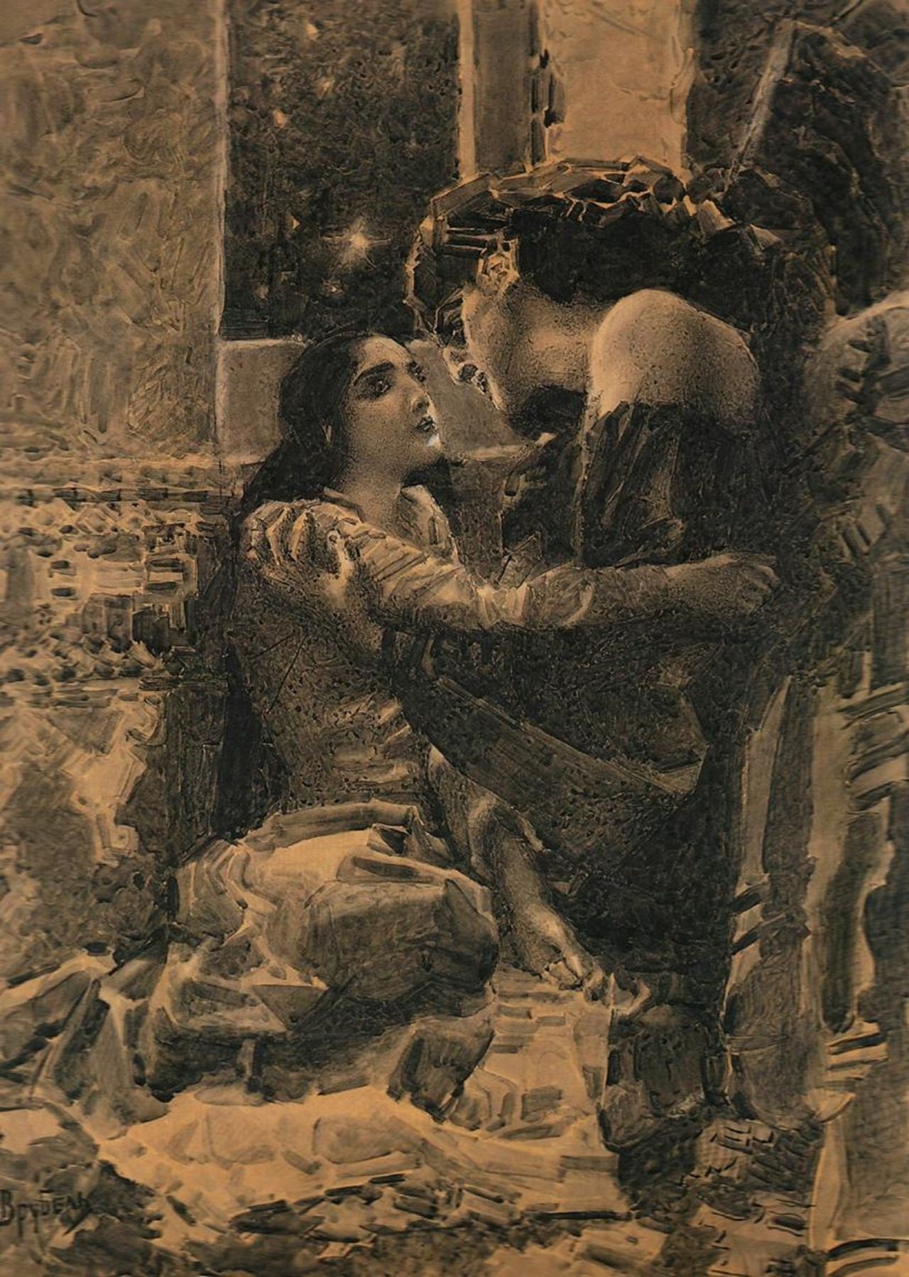 미하일 브루벨, 타마라와 데몬, 1890, 트레챠코프 미술관 [pinterest.com, Public Domain, commons.wikimedia.org]