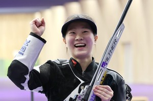 가위바위보로 시작한 사격 인생…김지은, 12년 만의 여자 3자세 메달