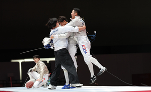 S. Korea wins 4th consecutive gold in men's sabre team fencing at Asian Games