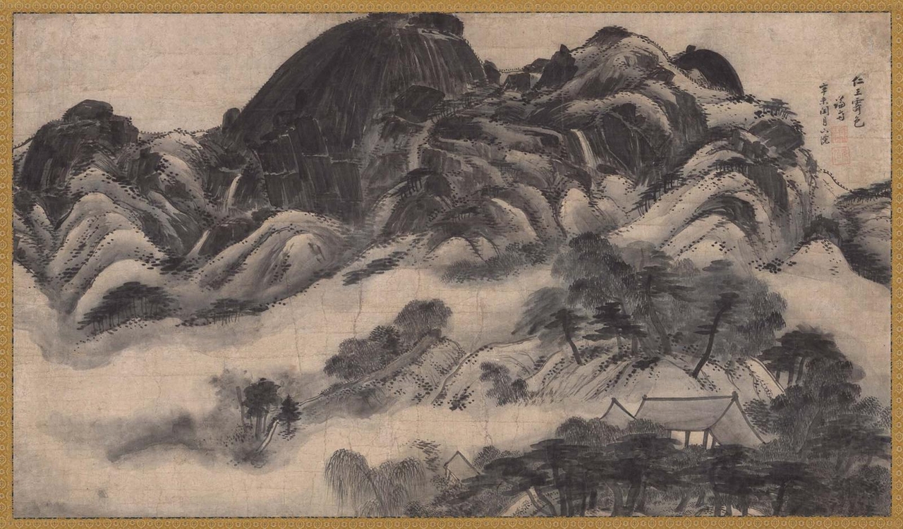 "Clearing After Rain on Mount Inwang" (National Museum of Korea)