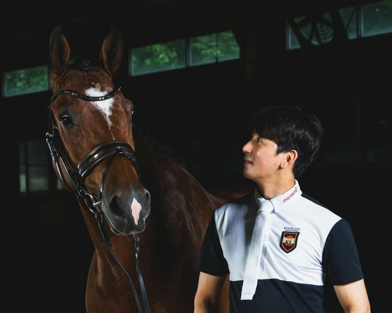 South Korea’s Nam Dong-heon with his horse Leonidas  (Yonhap)