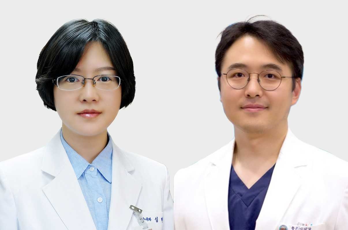 화순전남대학교병원 심현정 종양내과 교수(왼쪽)와 오형주 호흡기내과 교수가 AI·의료데이터를 활용한 암 의료 혁신을 위한 국가 연구개발사업에 참여하고 있다.