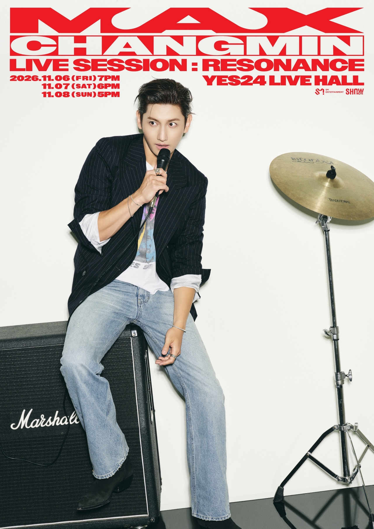 Max Changmin in a promotional poster for "Max Changmin Live Session: Resonance" (SM Entertainment)