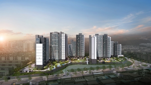 [사진 : 삼천 하늘채 라비엘 투시도, 코오롱글로벌 제공]