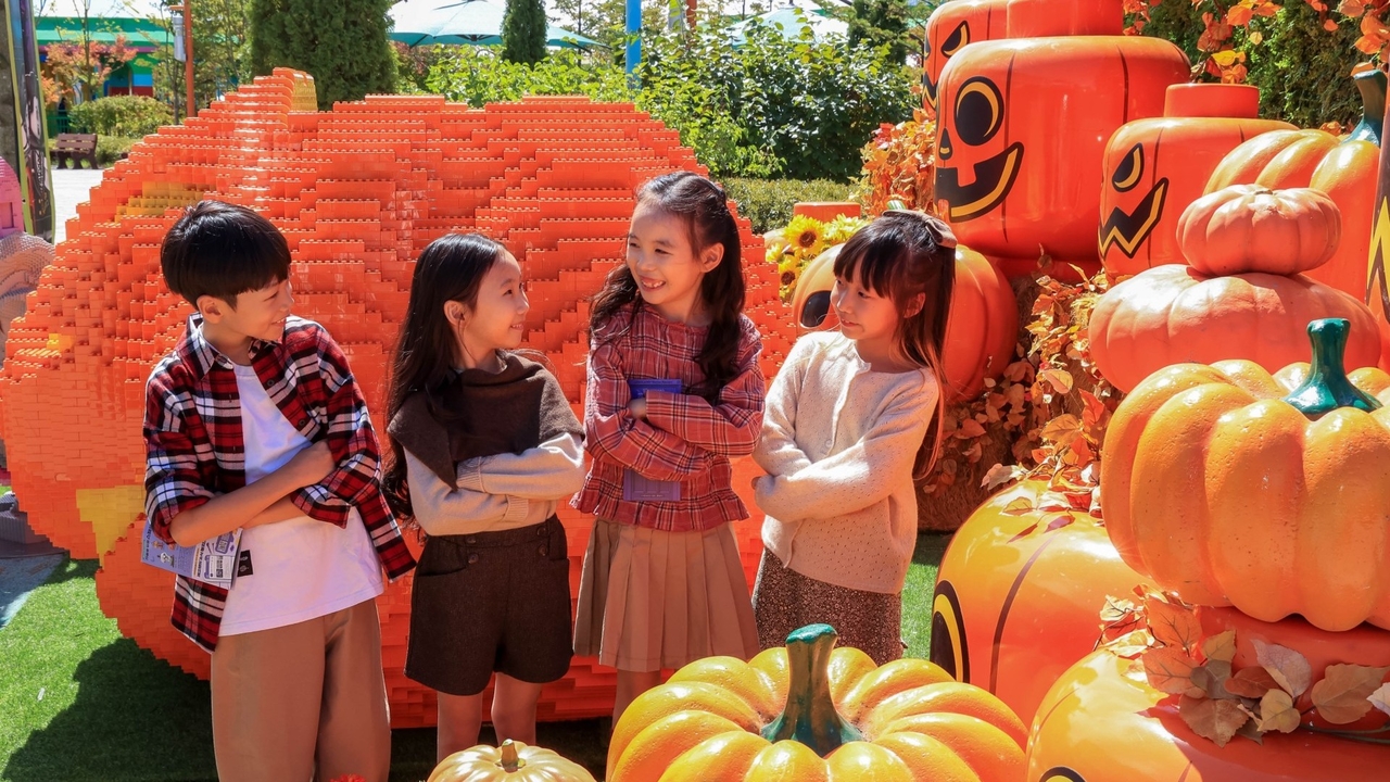 Visitors at Legoland Korea