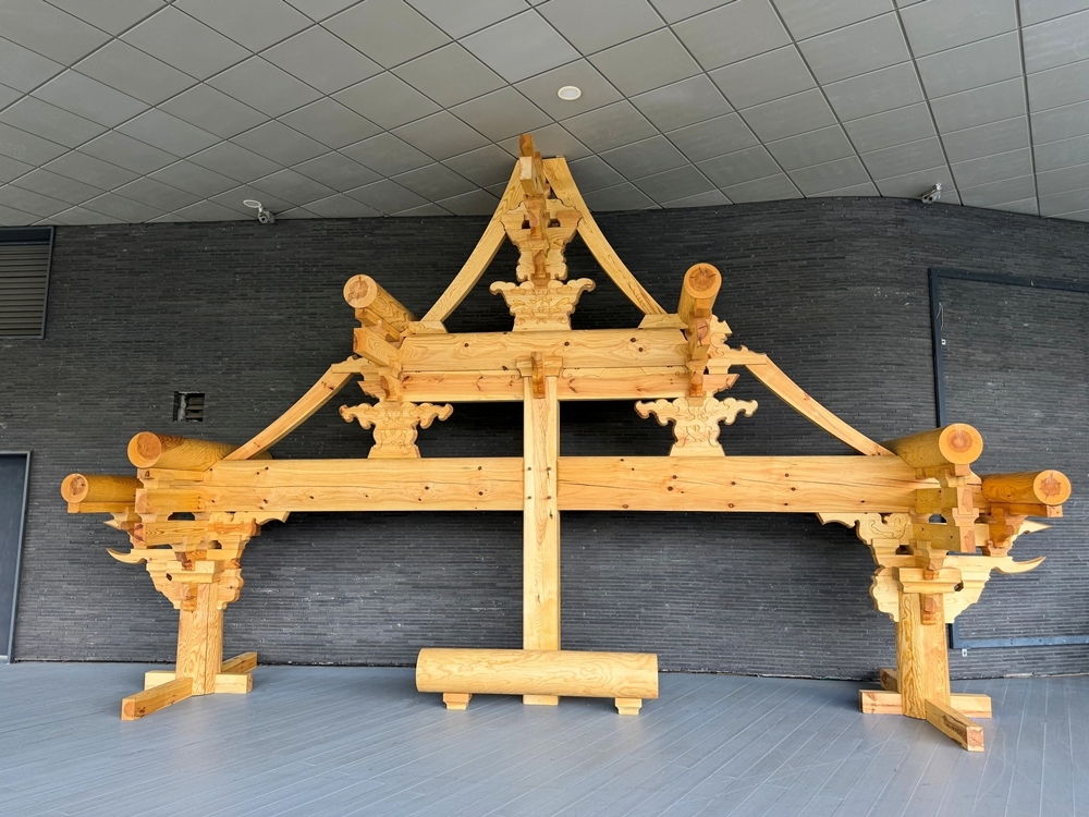 An exhibition display of the Geungnakjeon Hall of Seongbulsa Temple