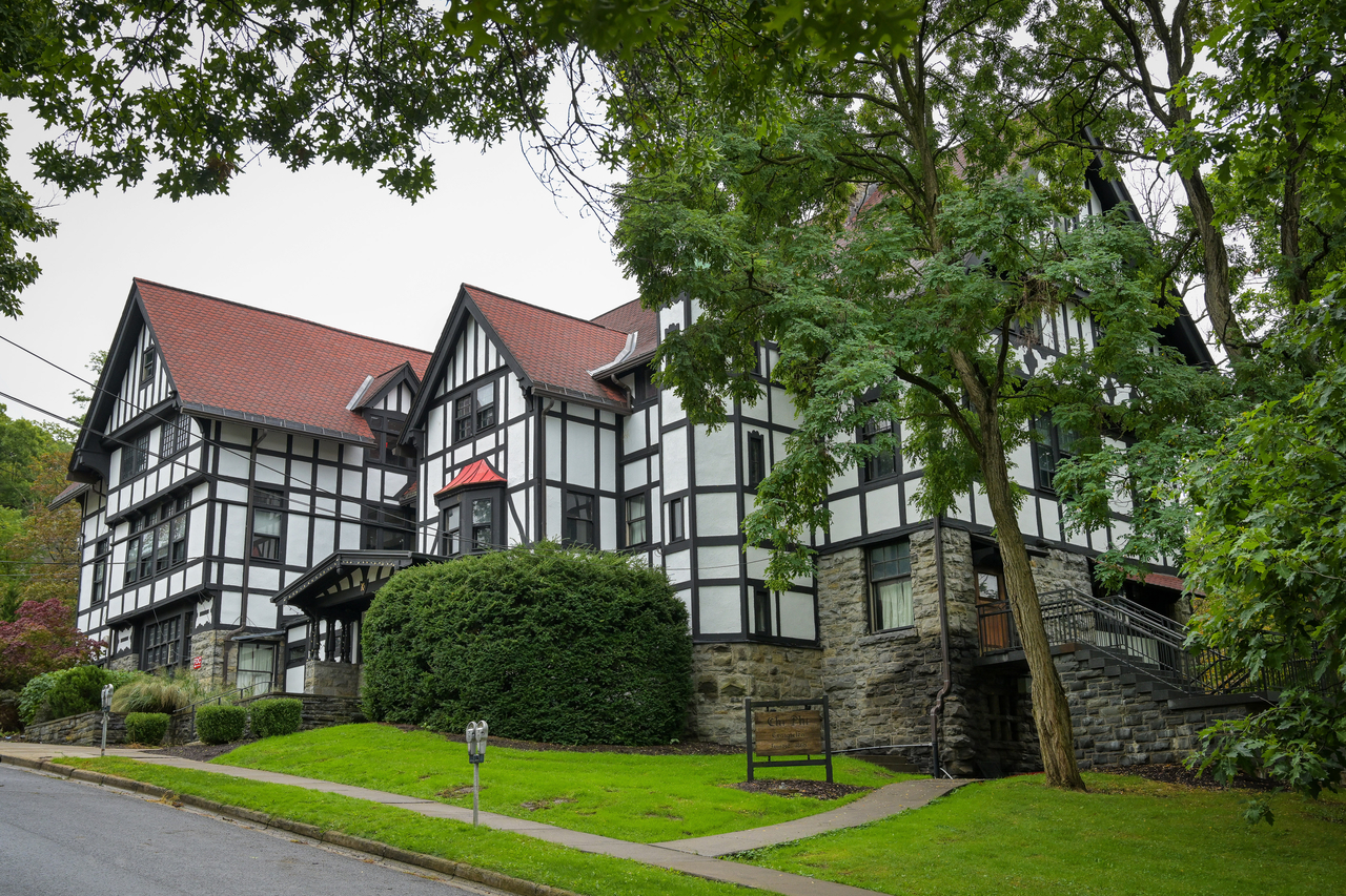 The Chi Phi fraternity house at Cornell University in Ithaca, New York, Monday (AP-Yonhap)
