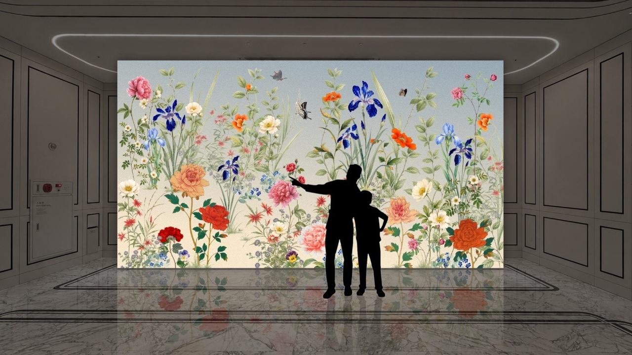 "Garden of Light," an interactive media art installation created with AI interactive art studio Peak at Sofitel Ambassador Seoul (Sofitel Ambassador Seoul)