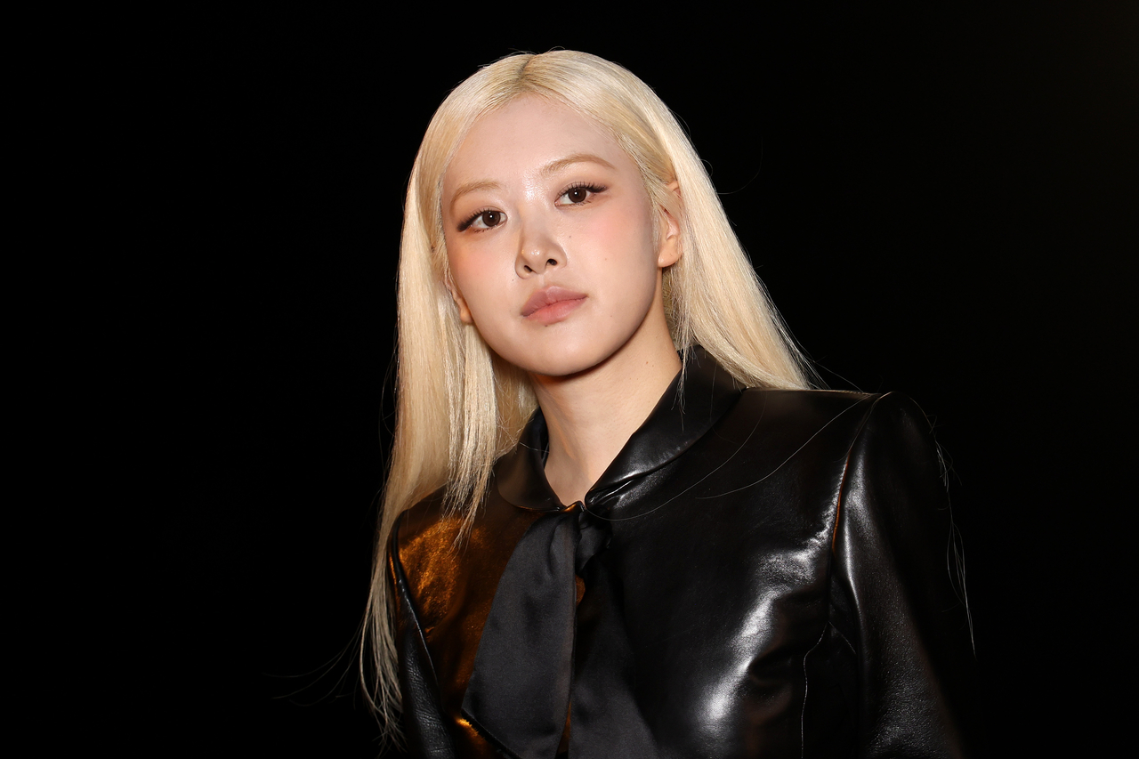 Rose of Blackpink attends the Saint Laurent Womenswear Spring/Summer 2027 show as part of Paris Fashion Week in Paris on Tuesday. (Getty Images)