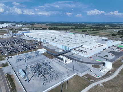 An exterior view of Ultium Cells’ battery plant in Spring Hill, Tennessee (LG Energy Solution)