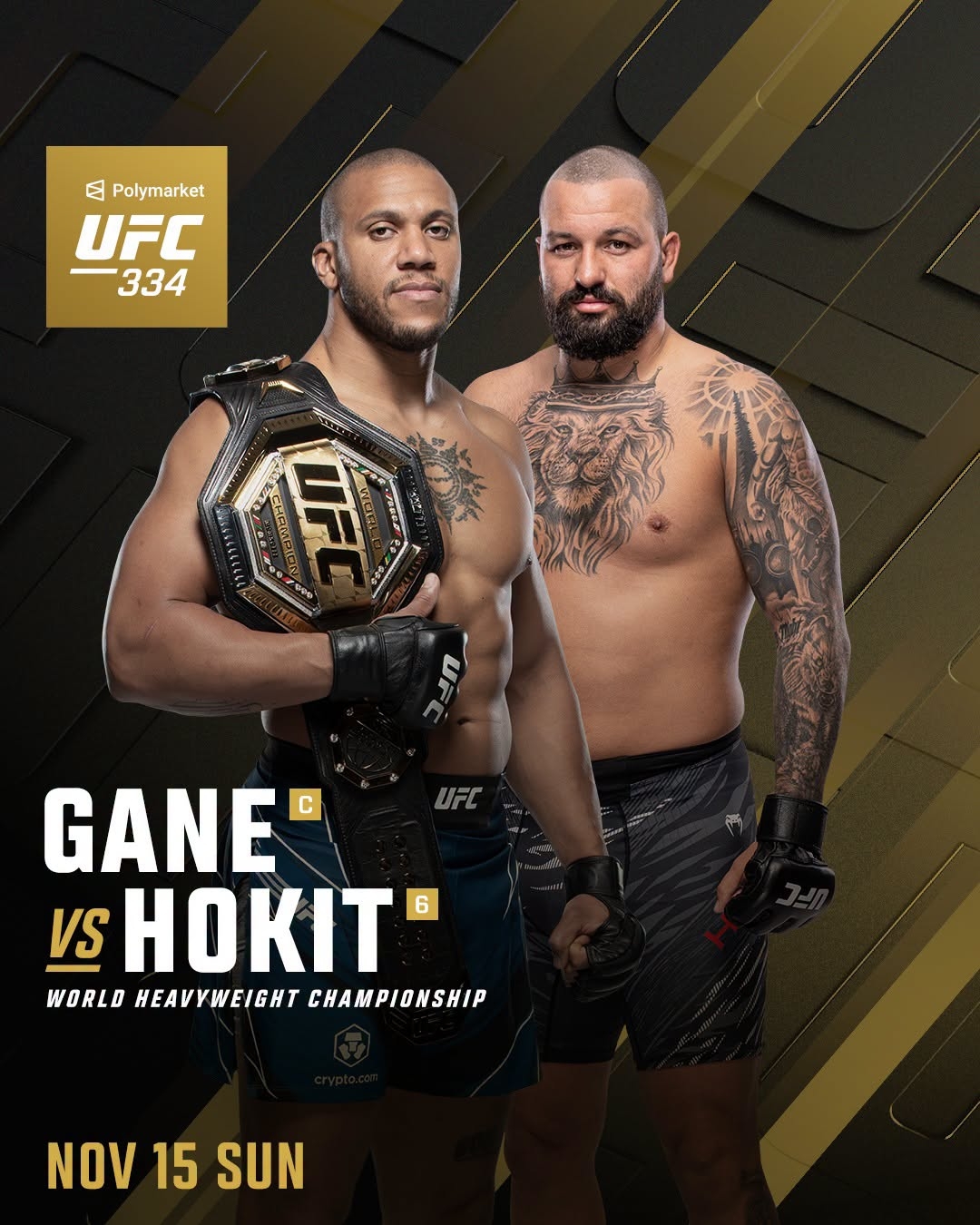 UFC 334 시릴 간 vs 조시 호킷 포스터