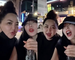 홍진영·홍선영 자매, 압구정 길거리서 열창..“자신감만 월드 투어 중”