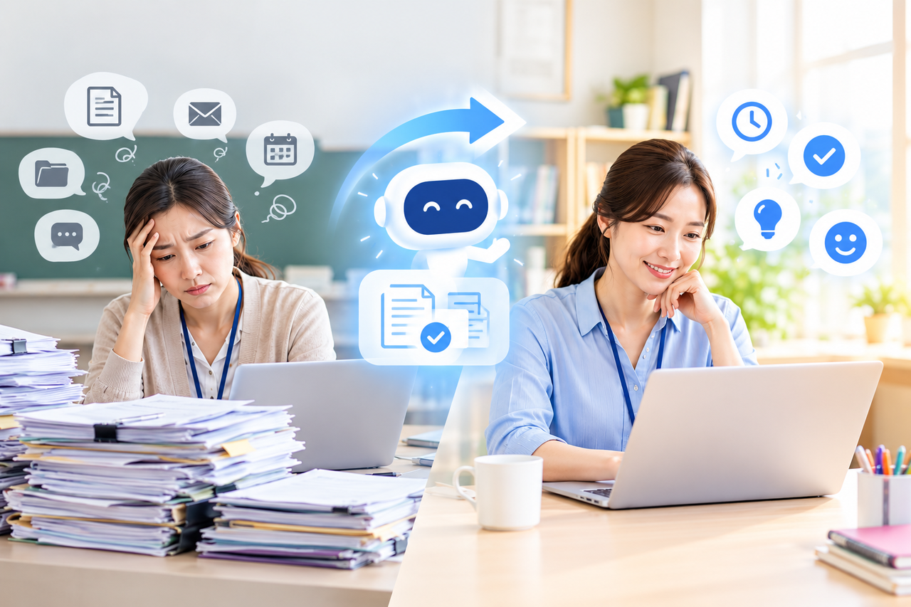 서울시교육청이 도입한 AI에이전트 ‘SenGPT’가 교직원들의 반복적인 서류업무를 덜어주며 업무 효율성 개선에 큰 역할을 하고 있다.  [AI로 제작]
