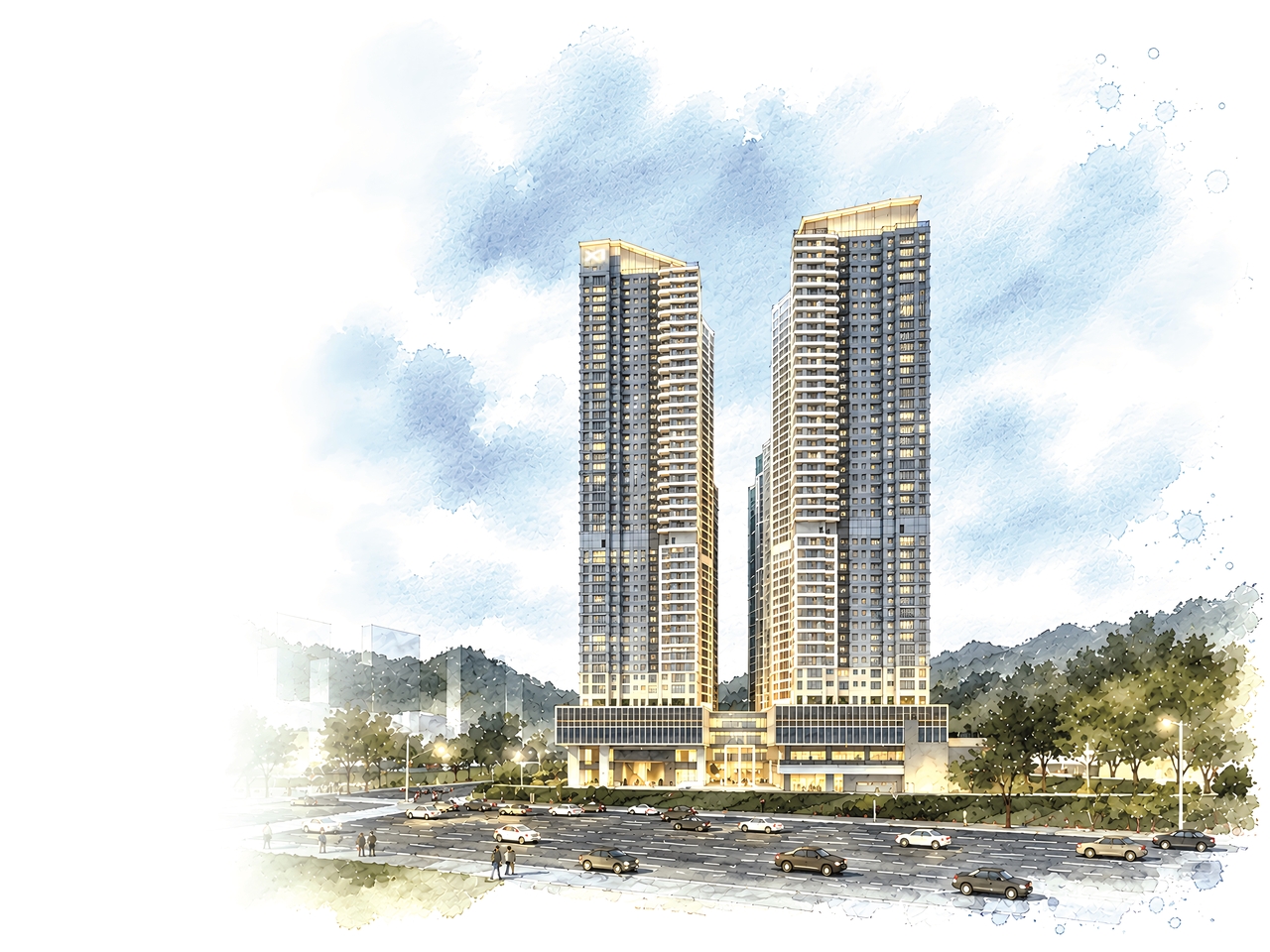 A sketch rendering of Armusee Xi. [GS Engineering & Construction]