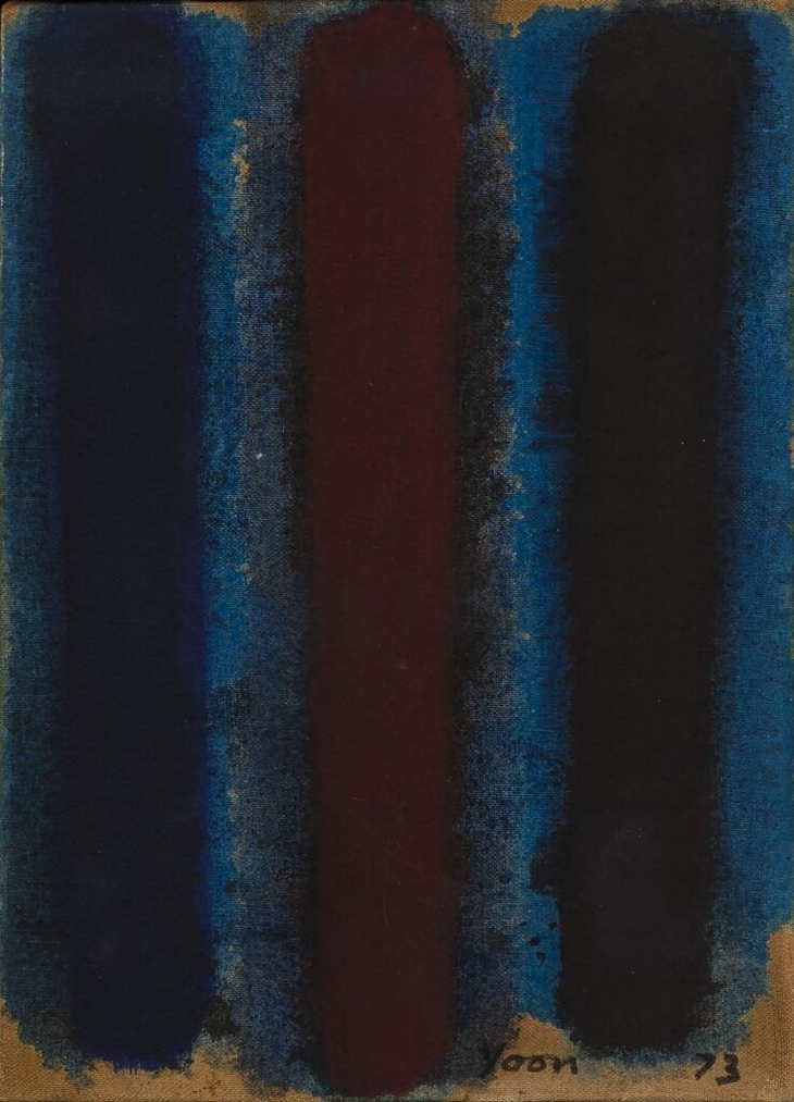 Yun Hyong-keun, "Untitled," 1973, collection of RM (Yun Seong-ryeol/PKM Gallery/Seoul Auction)