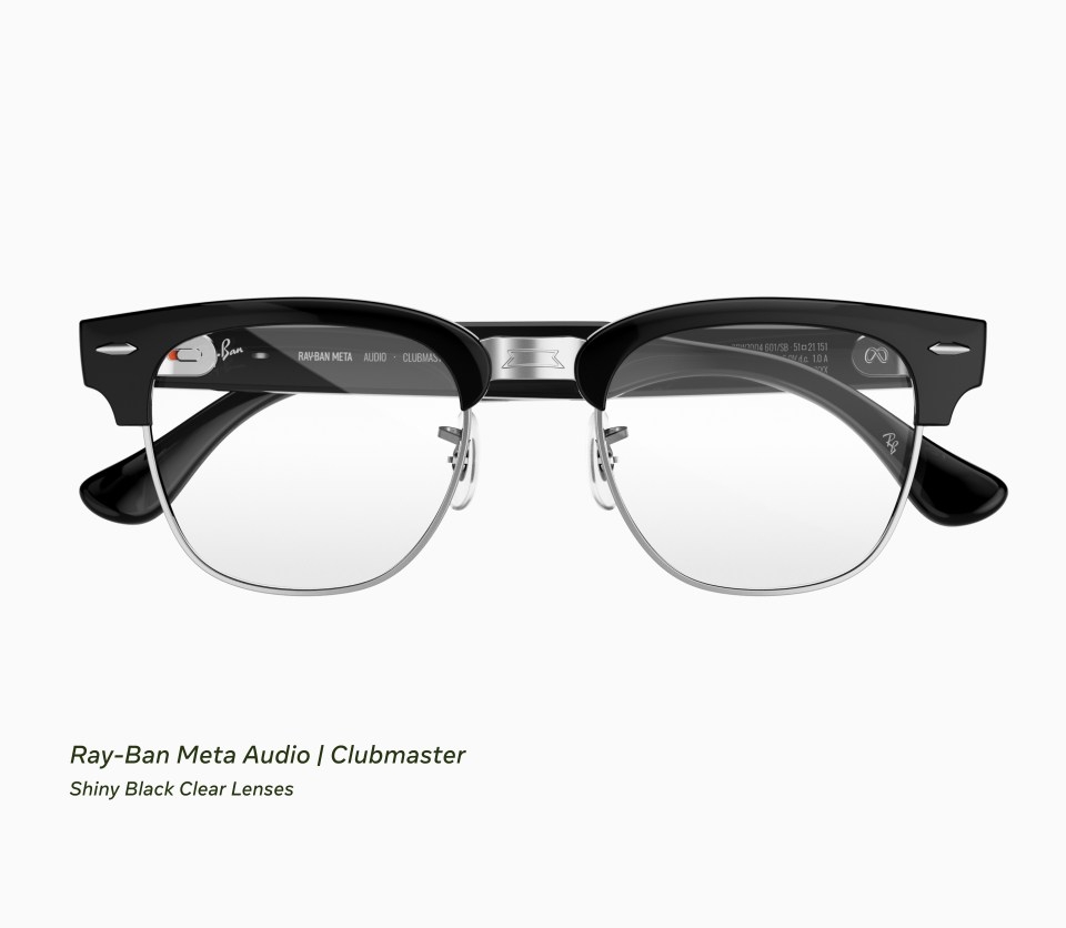 Meta’s camera-free Ray-Ban Meta Audio, unveiled Sept. 23, weighs 43 grams and focuses on audio and AI functions. A Korean launch date has not been announced. (Meta)