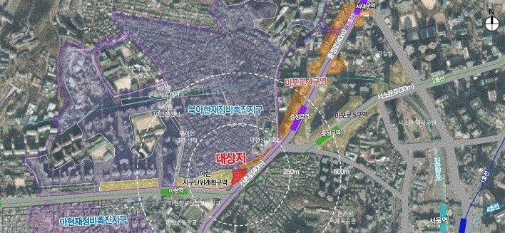 The project site in Bukahyeon-dong, Seodaemun-gu