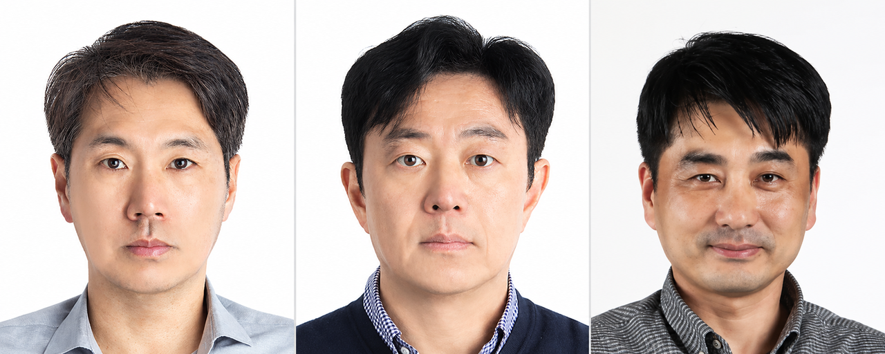 이성훈 영업본부장, 이현승 중기지원본부장, 한복현 방송본부장. [홈앤쇼핑]