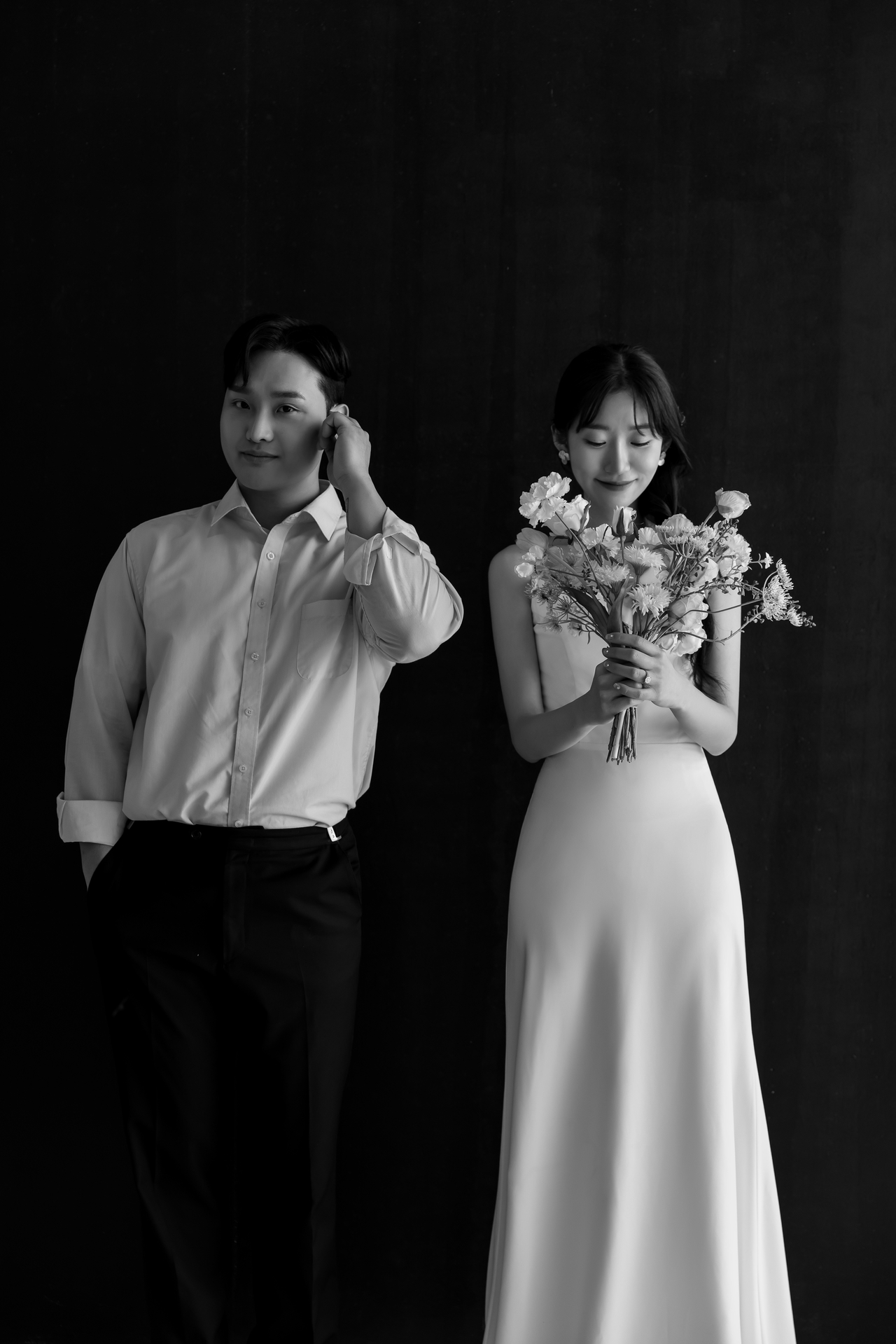 Jeon Ha-yul poses for a wedding photo with her younger fiance, whom she is set to marry in December. (Courtesy of Jeon Ha-yul)
