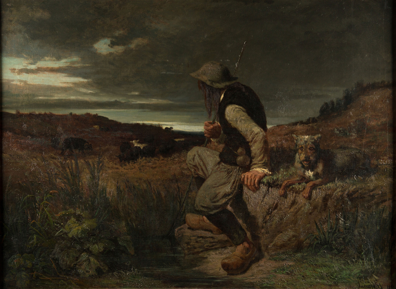 에바리스트 비탈 뤼미네, 케를라즈의 목동, 1852, 캔버스에 유채, 85.5x115cm, 캥페르 미술관 [Google Arts & Culture, Public Domain, commons.wikimedia.org]