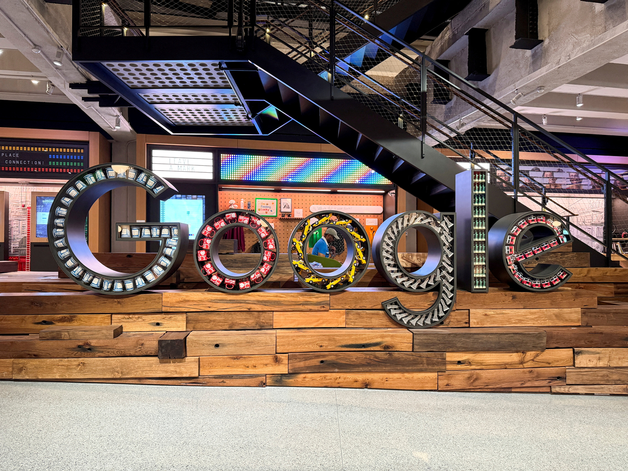 The interior of Google's headquarters in New York, seen in July. [Reuters]
