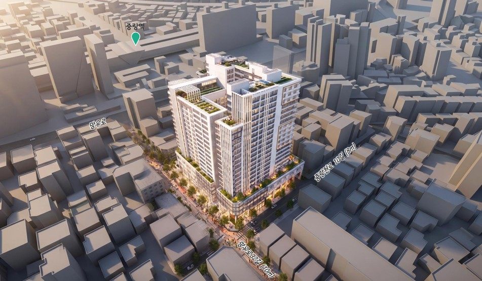 Artist's rendering of the planned development