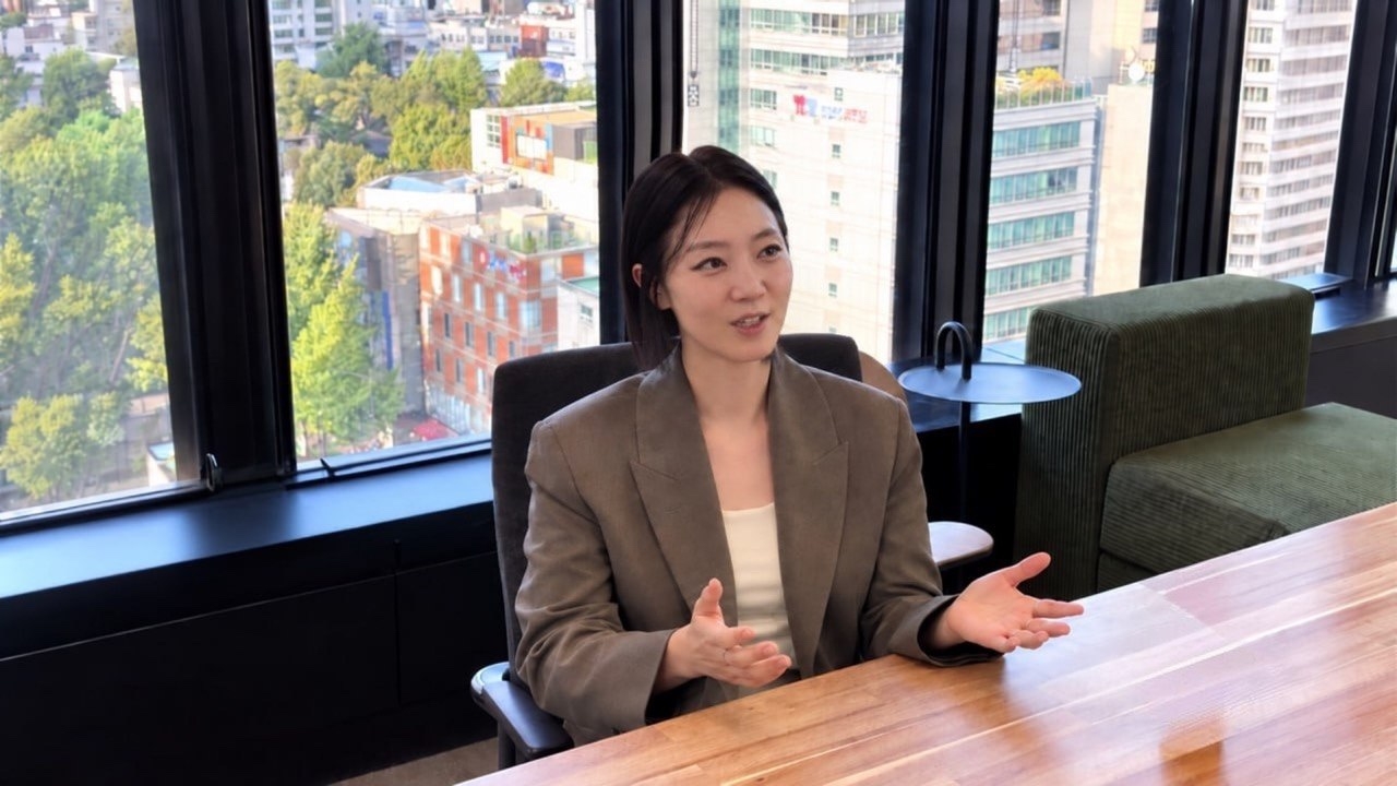 김은영 SK인텔릭스 디자인센터장이 헤럴드경제와 인터뷰하고 있다. [SK인텔릭스]