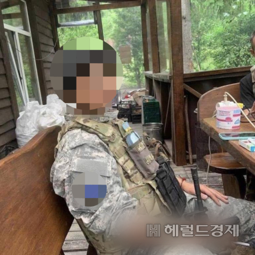 우크라이나 국제군단 소속으로 참전한 이성국 씨의 2022년 당시 사진. [이성국씨 제공]