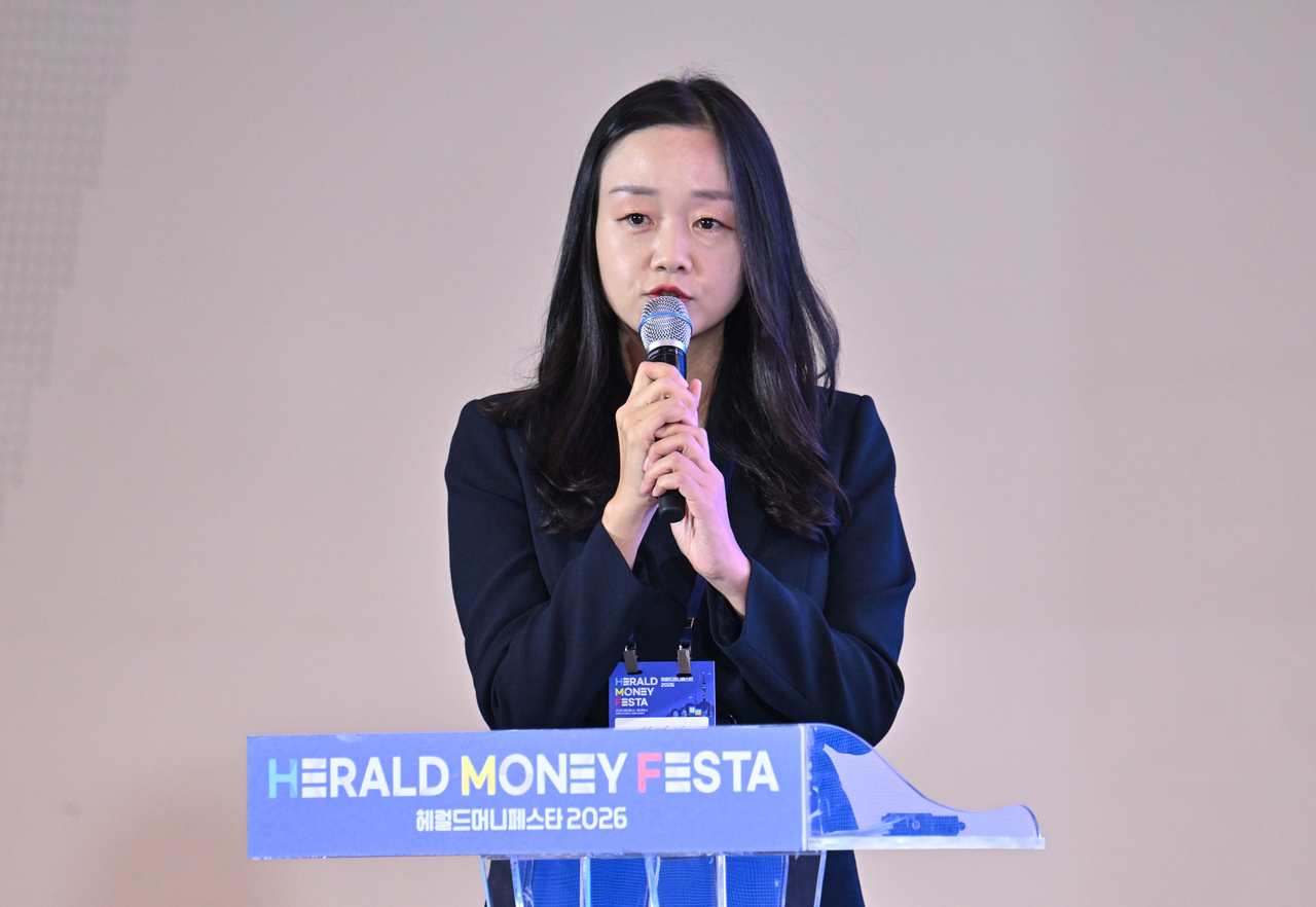 최지선 우리투자증권 강남금융센터 이사가 3일 서울 중구 동대문디자인플라자에서 열린 헤럴드 머니페스타 2026에서 ‘쉽게 배우는 금융투자, 나만의 포트폴리오’를 주제로 강연을 하고 있다. [사진=임세준 기자]