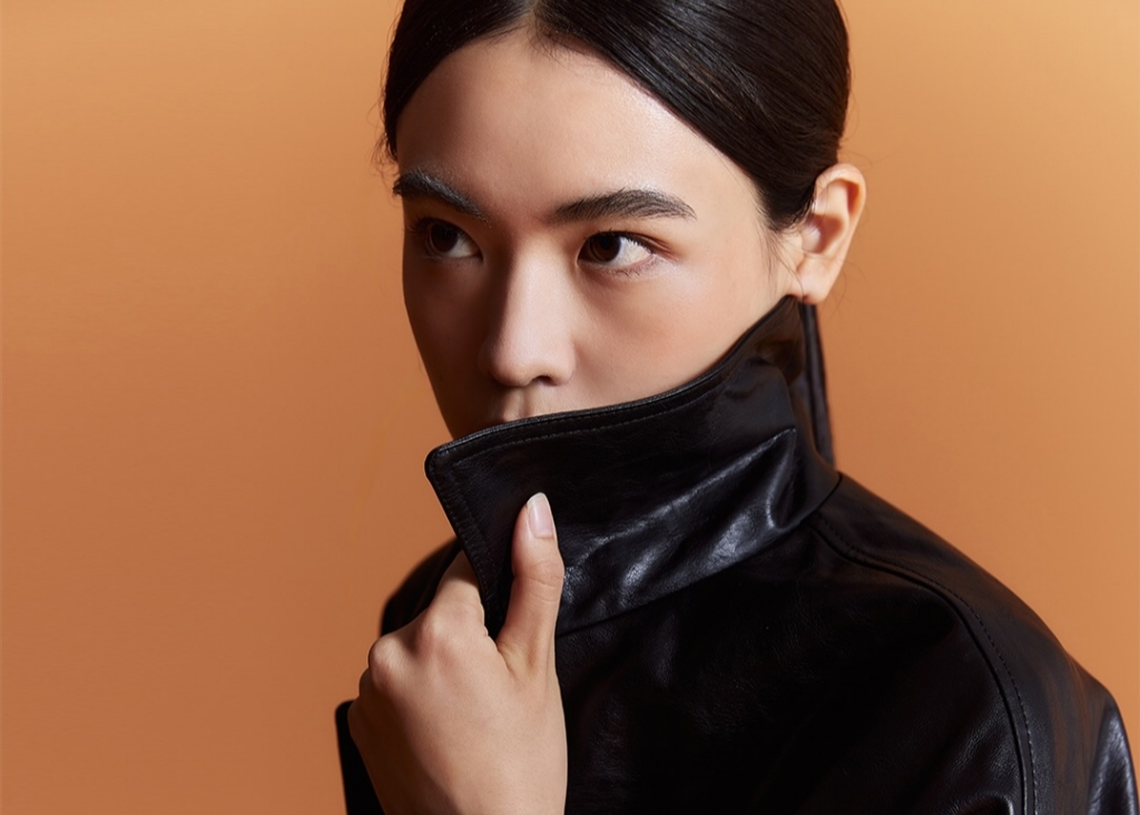 Spao's high-neck faux leather jacket (Spao)