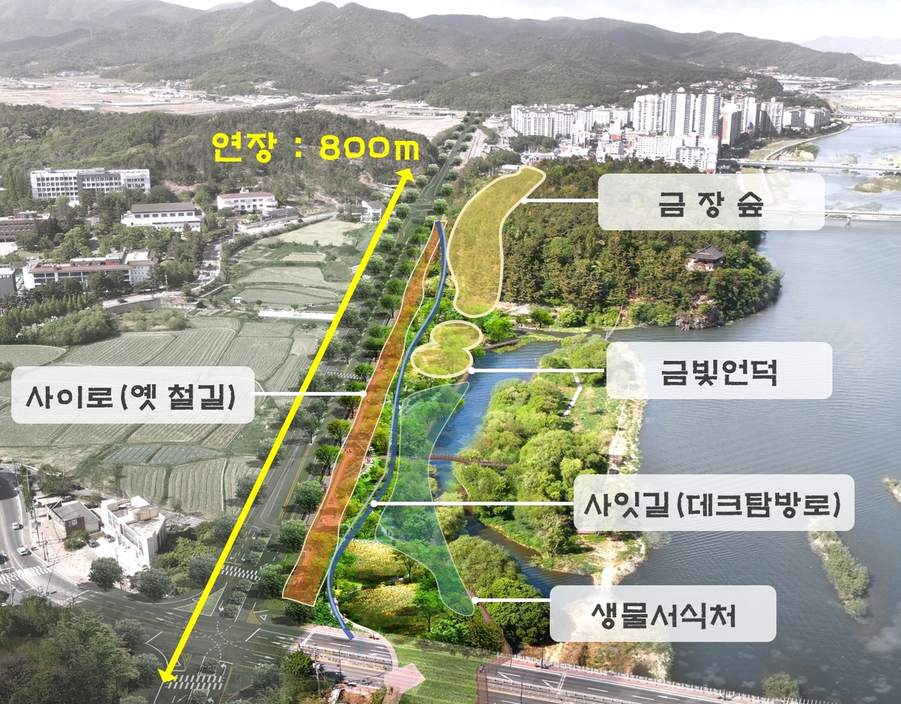 ‘금장낙안 도시생태숲’ 사업계획도.[경주시 제공]