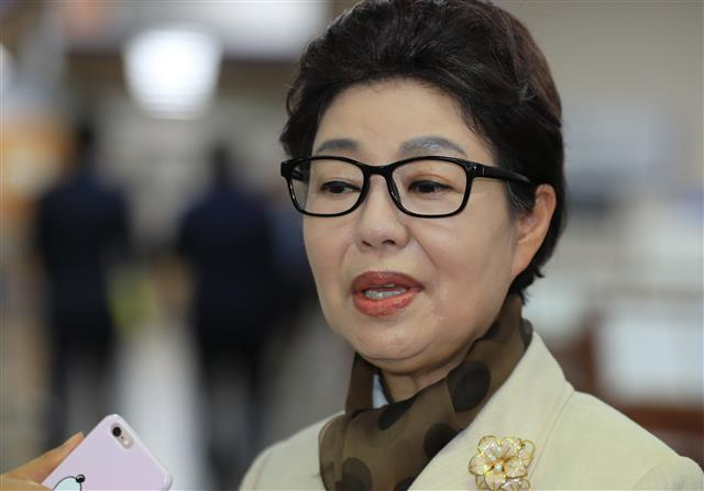 Park Keun-ryung, former chairwoman of the Yuk Young Foundation. [Yonhap]