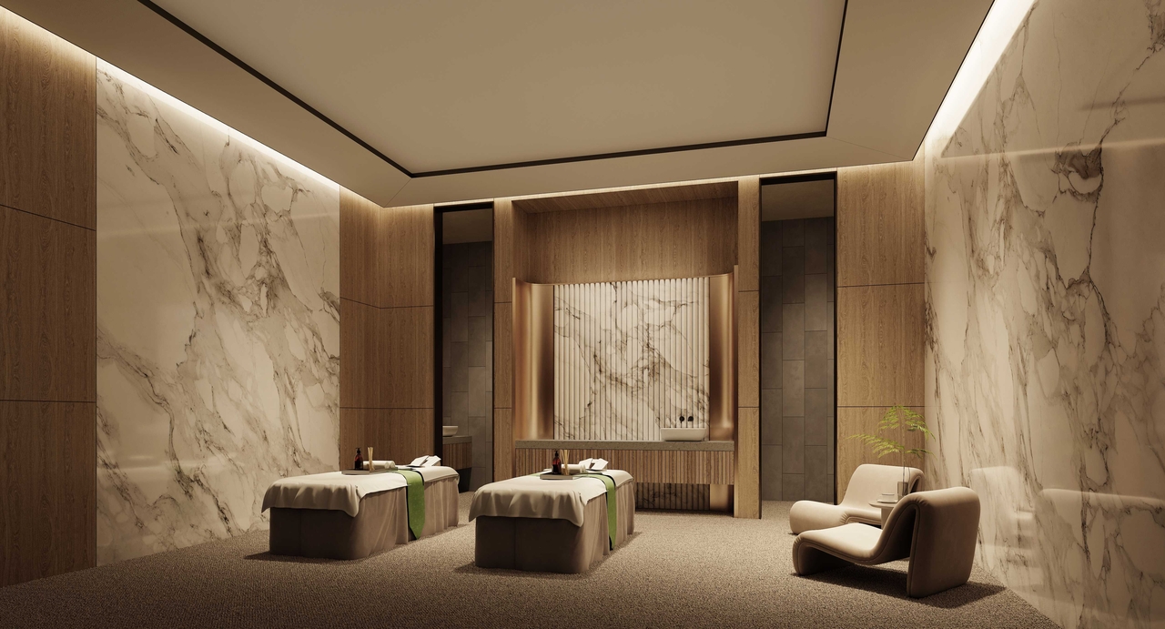 A rendering of the Spa L'Occitane lounge planned for the Apgujeong Zone 2 reconstruction complex [Hyundai Engineering & Construction]