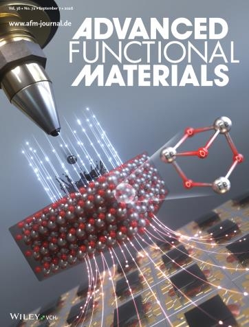 The cover of the international journal Advanced Functional Materials, which published the research on the superparamagnetic nanoparticle-based three-axis magnetic sensor. [Korea Institute of Machinery and Materials]