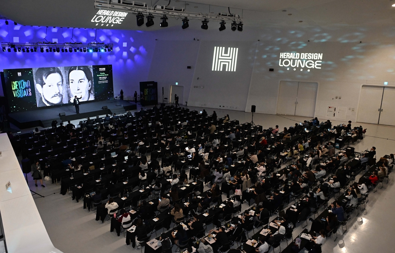 An aerial view of Herald Design Lounge 2026 at Dongdaemun Design Plaza in Seoul on Friday. (Lee Sang-sub/The Korea Herald)