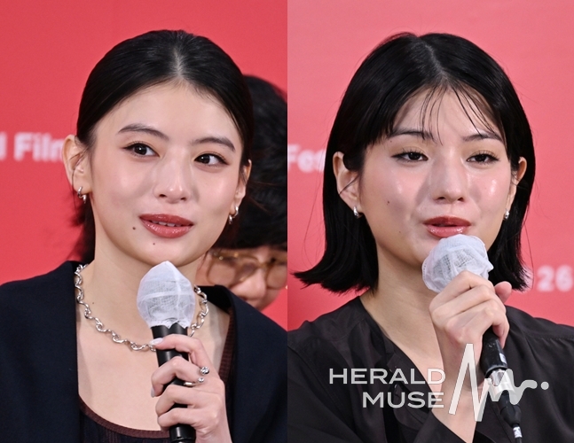 배우 데구치 나츠키, 마키타 아쥬/사진=윤병찬 기자