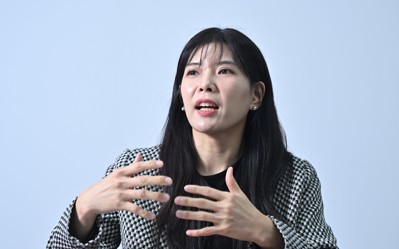 이소희 국민의힘 의원이 20일 오후 서울 여의도 국회 의원회관에서 인터뷰를 하고 있다. 임세준 기자