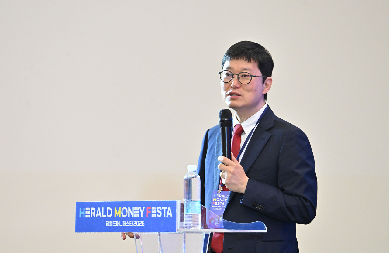 2일 서울 중구 동대문디자인플라자에서 열린 헤럴드머니페스타 2026에서 김학렬(빠숑) 스마트튜브 부동산조사연구소장이 강연을 하고 있다. 임세준 기자